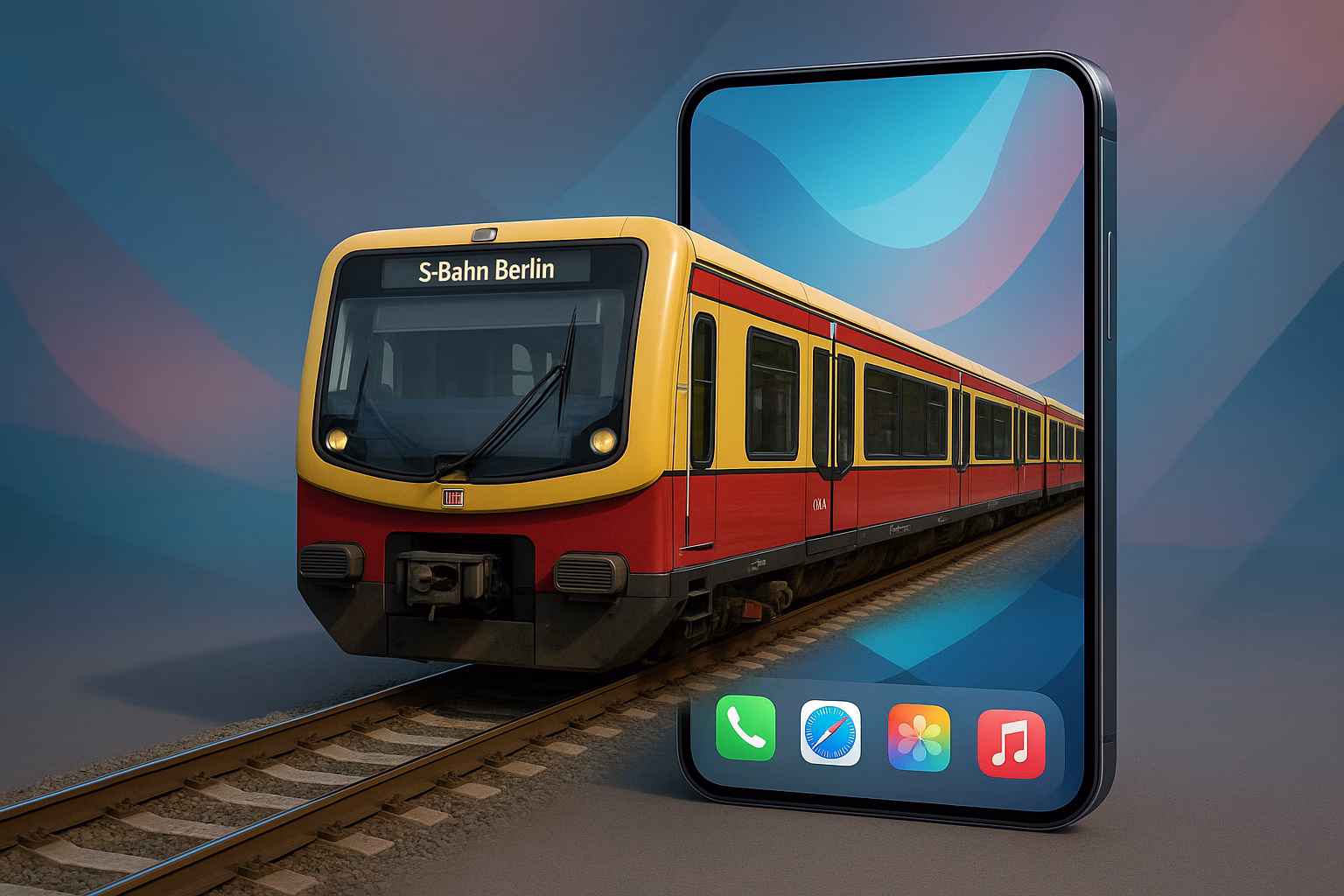 Moderne Berliner S-Bahn am Bahnsteig